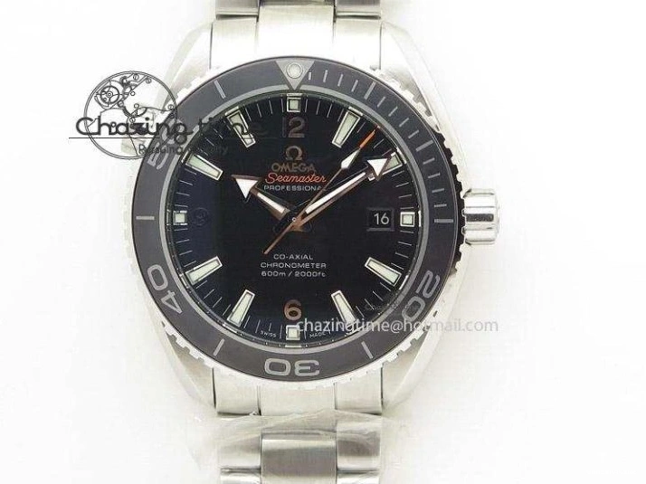 0524 2018 Seamaster Diver 300M OMF Best Edition Black Ceramic Black Dial on SS Bracelet A8800 (Black Balance Wheel) Breathable 7959